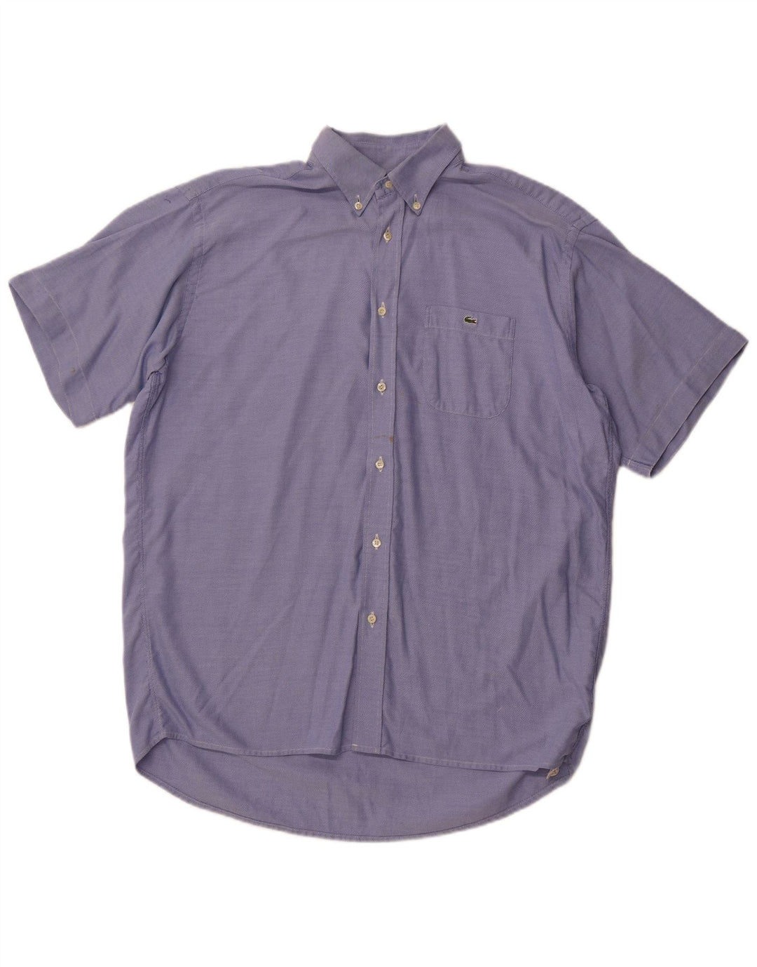Camisa masculina de manga curta LACOSTE tamanho 41 grande algodão azul