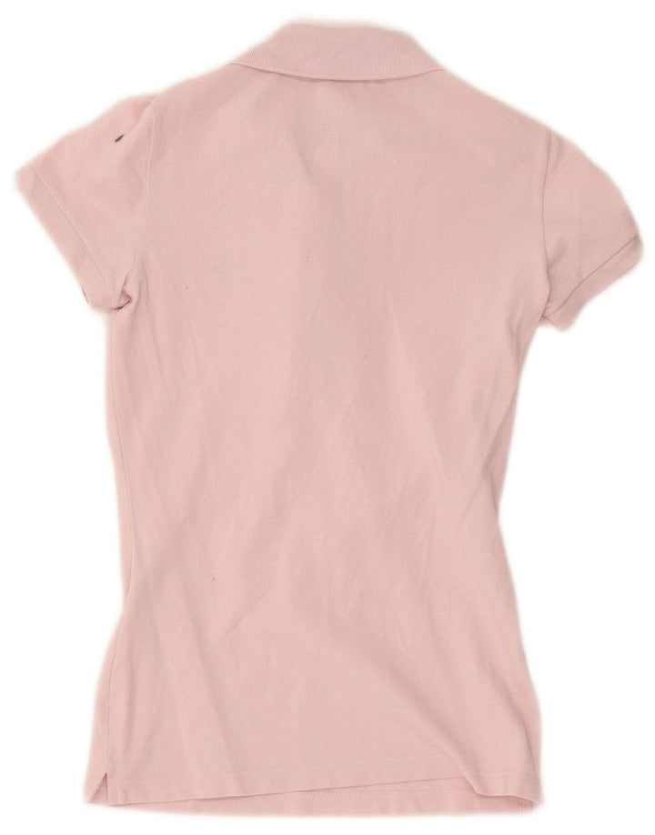 Camisa polo feminina Lacoste tamanho 34 pequeno algodão rosa
