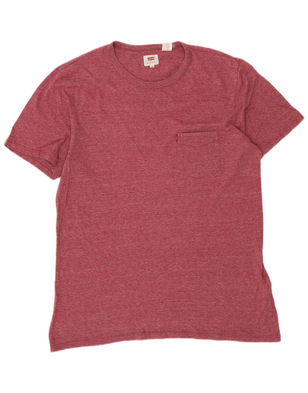 Camiseta masculina LEVI'S Top médio de algodão manchado vermelho