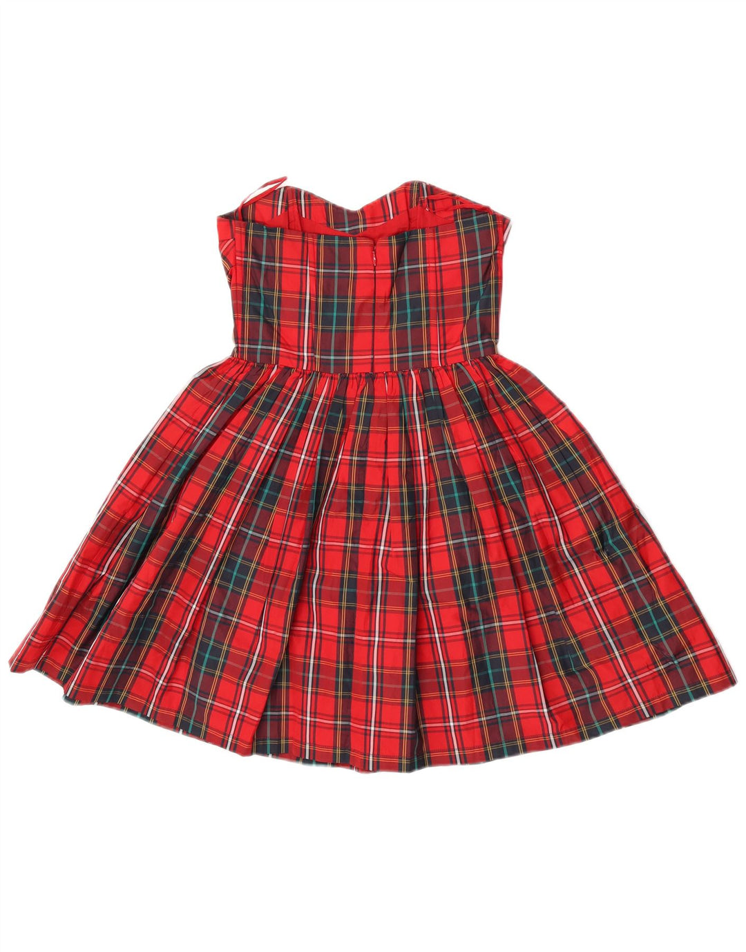 Vestido feminino sem alças Jack Wills Reino Unido 8 pequeno poliéster xadrez vermelho