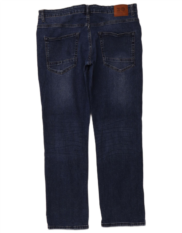 CROSSHATCH Calça jeans reta feminina Princed W36 L30 algodão azul