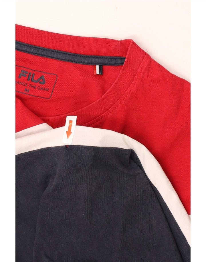 Camiseta masculina Fila Graphic Top médio multicolorido Colourblock