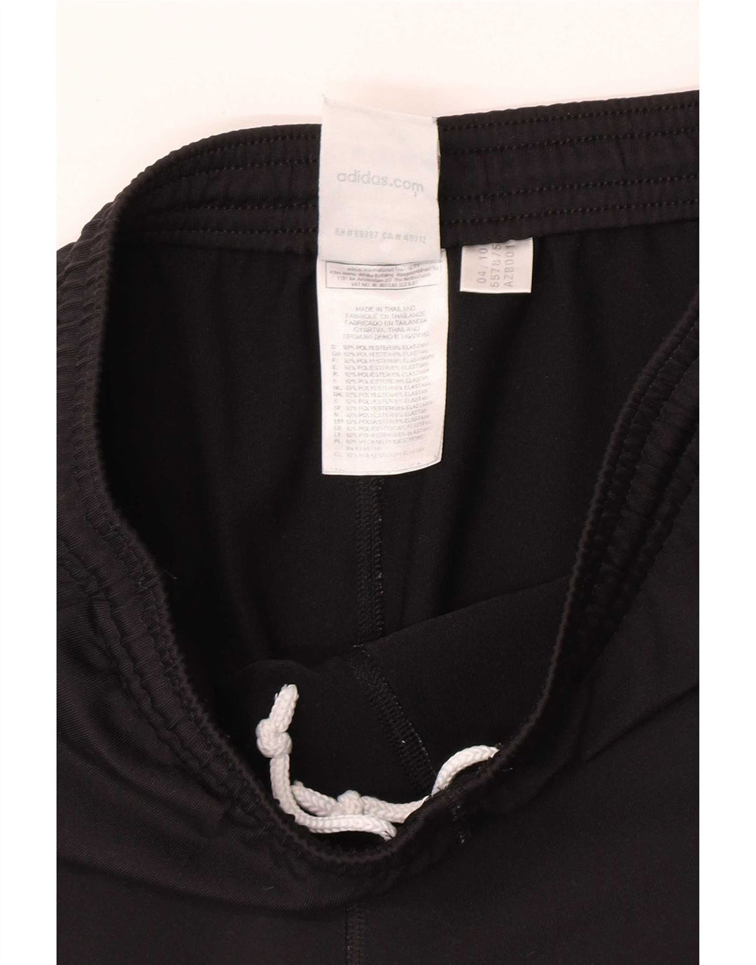 Shorts esportivos femininos Adidas UK 12 poliéster preto médio
