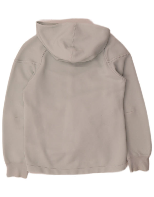 Suéter Nike feminino com capuz e zíper UK 14 cinza médio