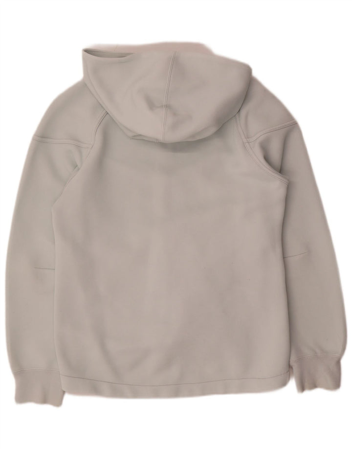 Suéter Nike feminino com capuz e zíper UK 14 cinza médio