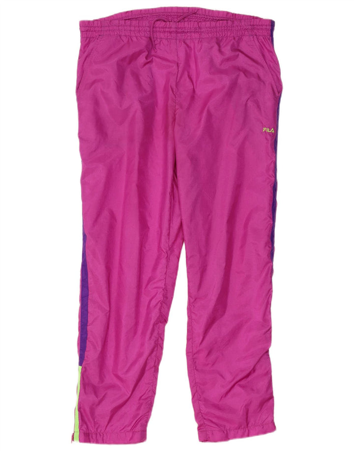 Calça de treino masculina Fila IT 50 grande poliamida rosa