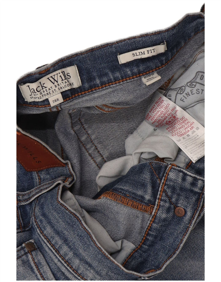 Jack Wills Mens Slim Jeans W28 L30 Azul Algodão