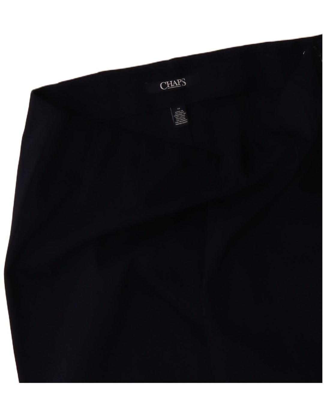 Calça feminina reta casual CHAPS US 10 grande W32 L31 azul marinho