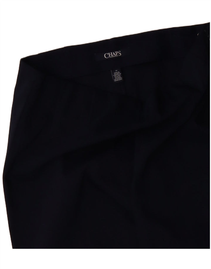 Calça feminina reta casual CHAPS US 10 grande W32 L31 azul marinho