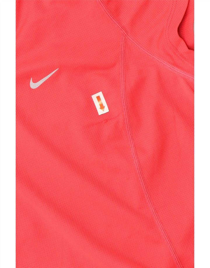 Camiseta feminina Nike Dri Fit UK 12 Medium Red Colourblock
