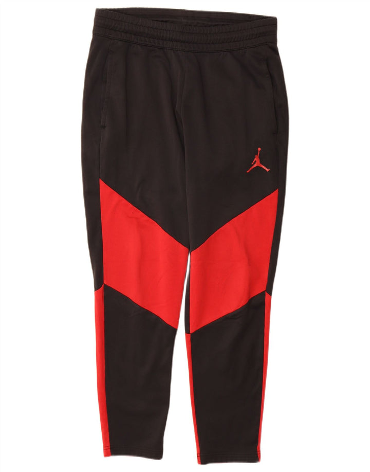 Calça de treino masculina Jordan pequena em poliéster colorblock preto