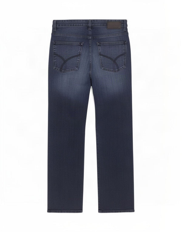 Calça jeans reta masculina Calvin Klein W34 L32 algodão azul marinho