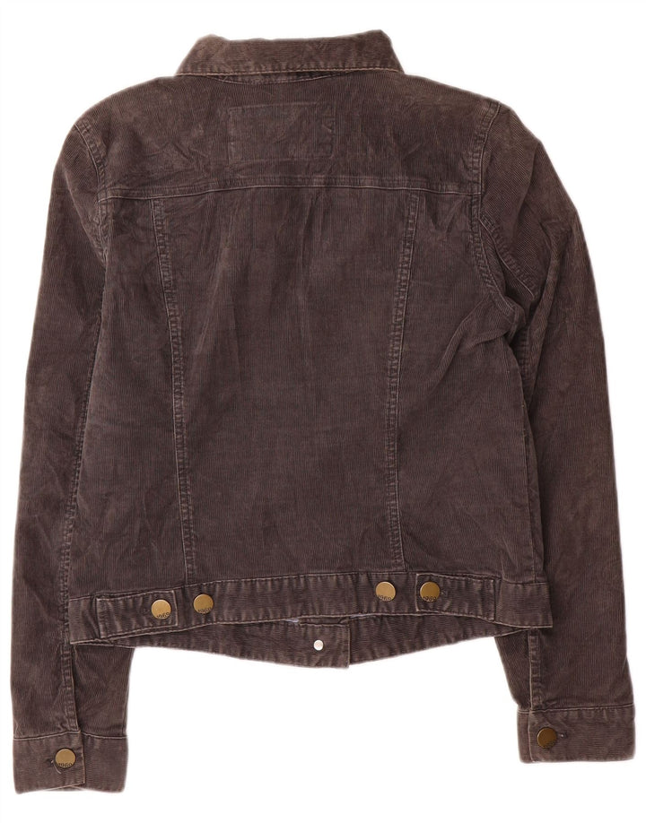 Jaqueta feminina de veludo cotelê Gap Reino Unido 14 algodão cinza médio