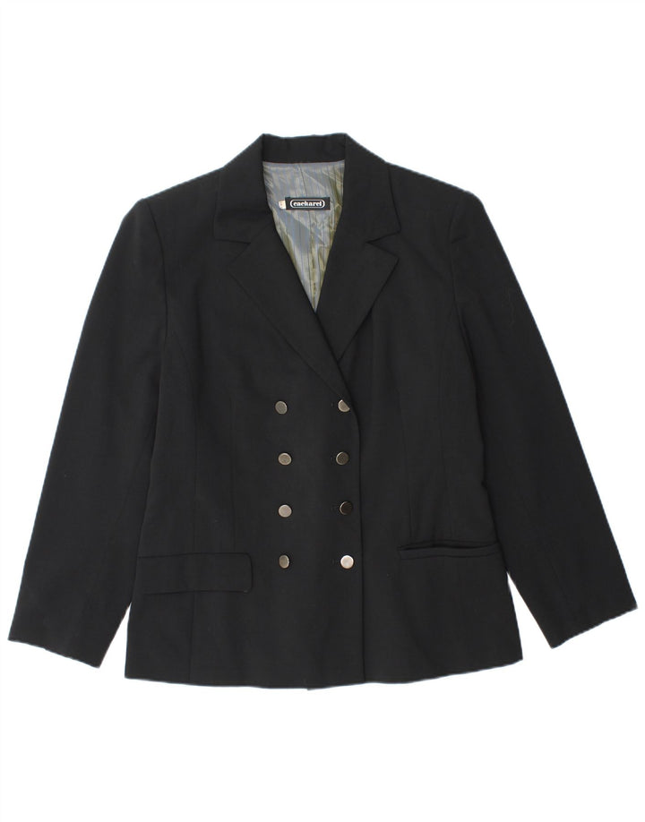 Blazer feminino Cacharel com peito duplo IT 38 XS poliéster preto