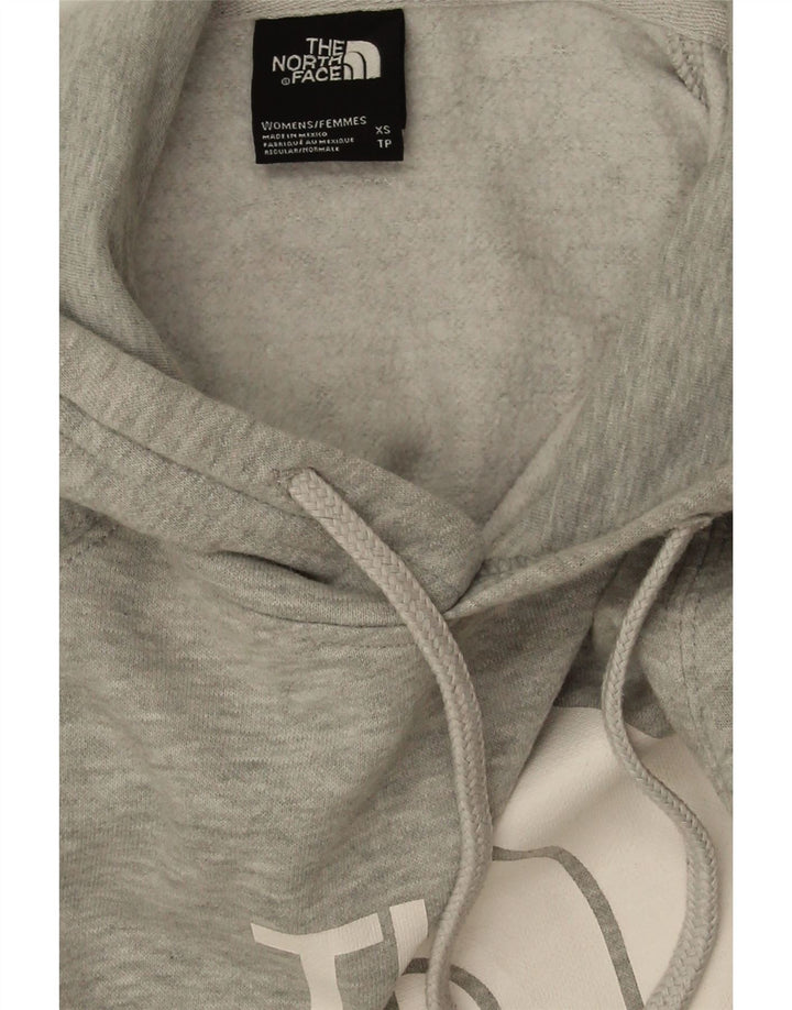 THE NORTH FACE Womens Oversized Graphic Hoodie Jumper UK 6 XS Grey Cotton Vintage The North Face and Second-Hand The North Face from Messina Hembry 
