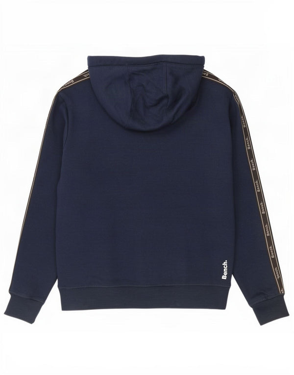 Suéter com capuz gráfico masculino Bench grande algodão azul marinho