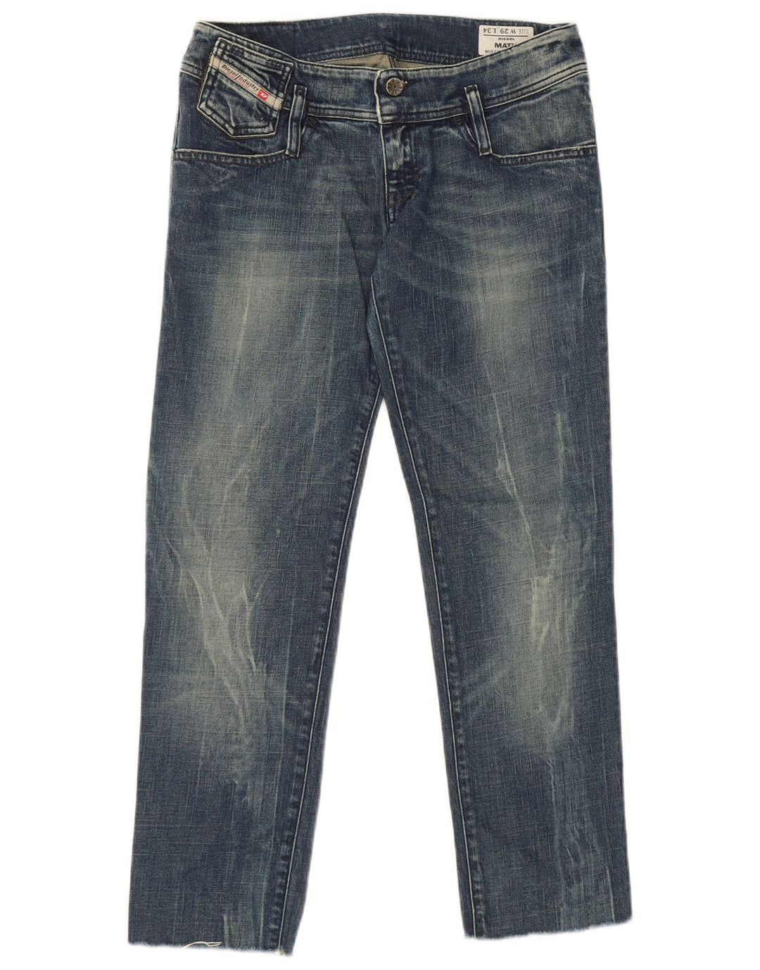Diesel Feminino Matic Straight Jeans W29 L27 Azul Algodão