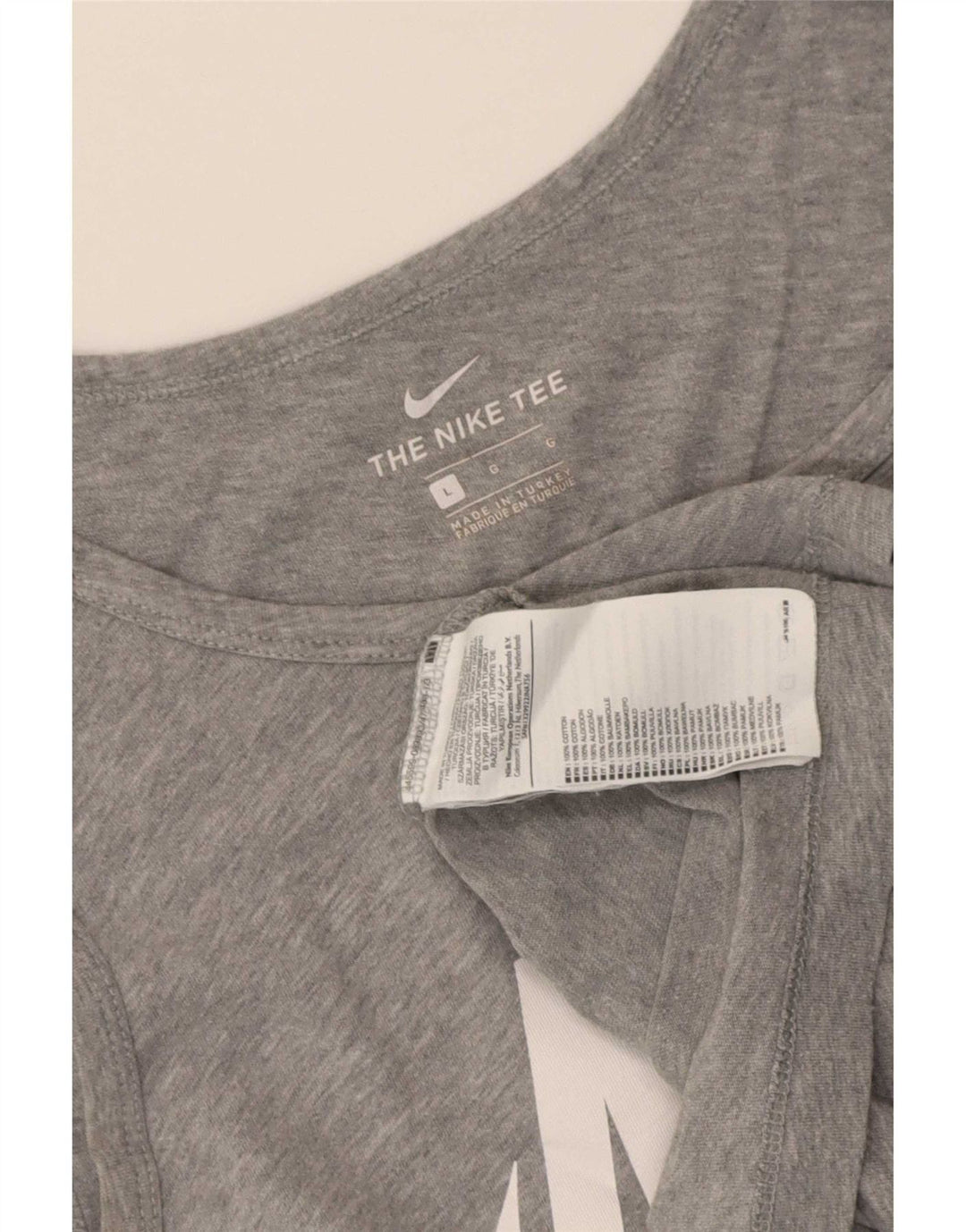 Colete gráfico masculino Nike grande algodão cinza