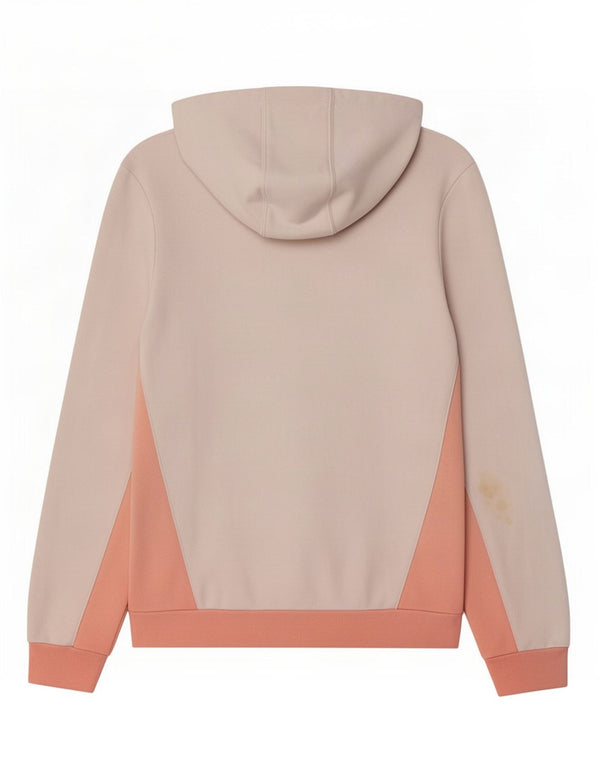 Suéter com capuz gráfico feminino Adidas 13-14 anos branco colorblock algodão