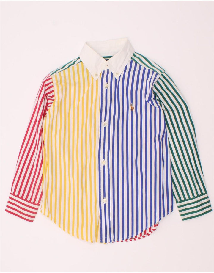 Ralph Lauren Camisa masculina 2-3 anos algodão listrado multicolorido