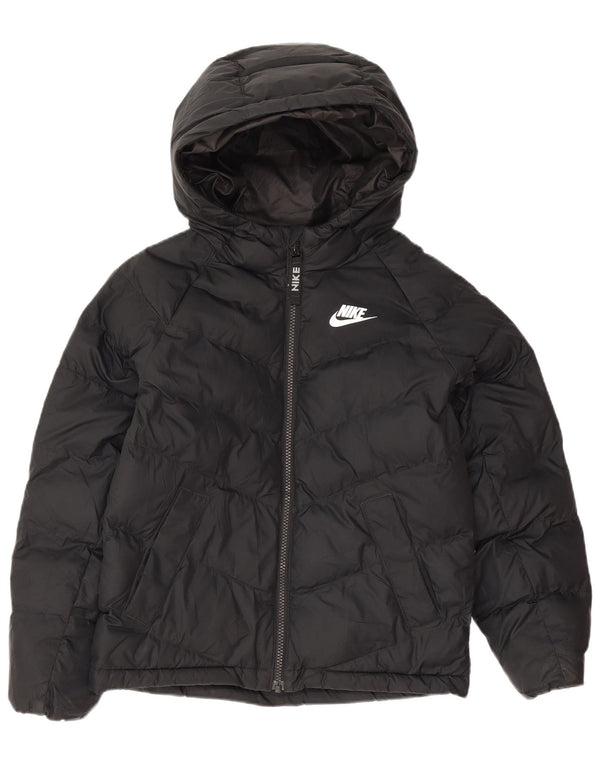 Jaqueta acolchoada com capuz Nike Girls 8-9 anos pequena preta