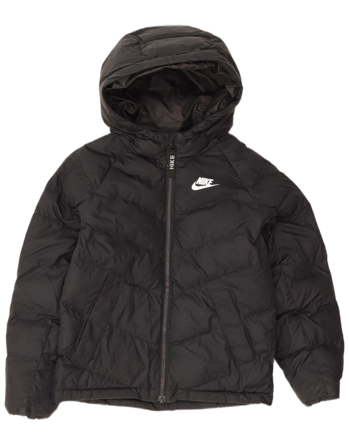 Jaqueta acolchoada com capuz Nike Girls 8-9 anos pequena preta