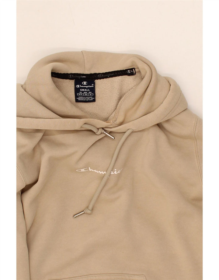 CHAMPION Mens Hoodie Jumper Small Beige Cotton Vintage Champion and Second-Hand Champion from Messina Hembry 