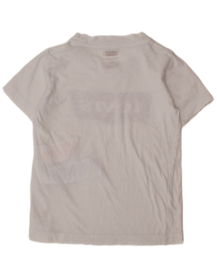 Camiseta gráfica LEVI'S Boys 3-4 anos algodão branco