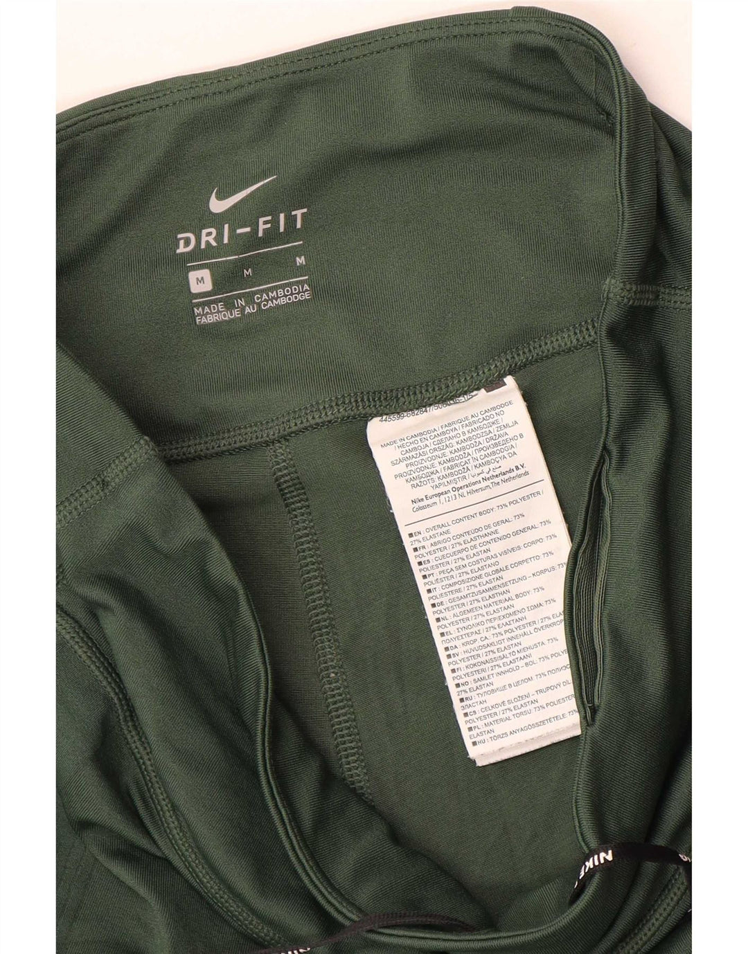 Leggings Nike Dri Fit Feminina UK 14 Poliéster Verde Médio