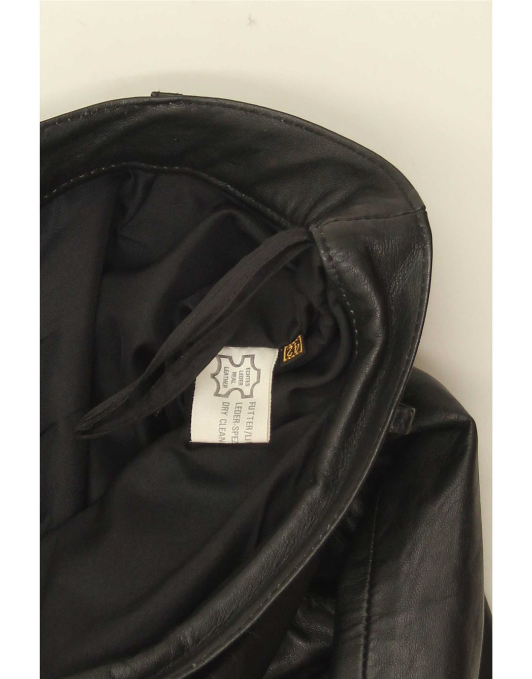 Saia de couro feminina vintage IT 42 médio W30 couro preto