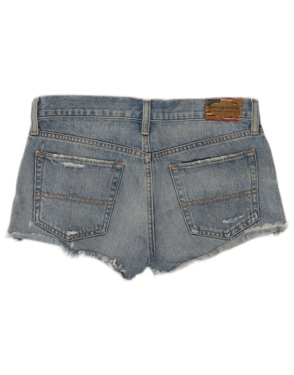 Calça jeans feminina Ralph Lauren Boyfriend Distressed W26 pequena azul