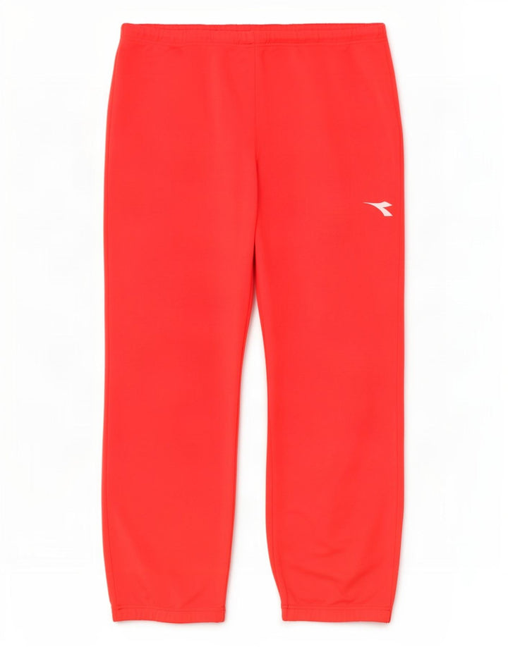 Calça de treino masculina Diadora Joggers poliéster vermelho médio