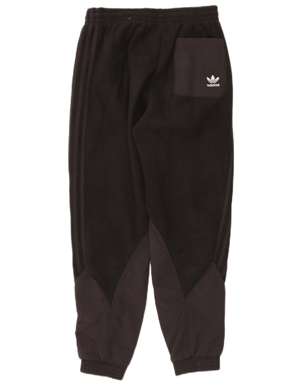 ADIDAS Mens Fleece Tracksuit Calças Joggers Pequeno Poliéster Preto