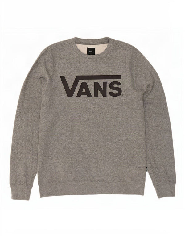 Vans Mens Graphic Moletom Jumper Médio Cinza Flecked
