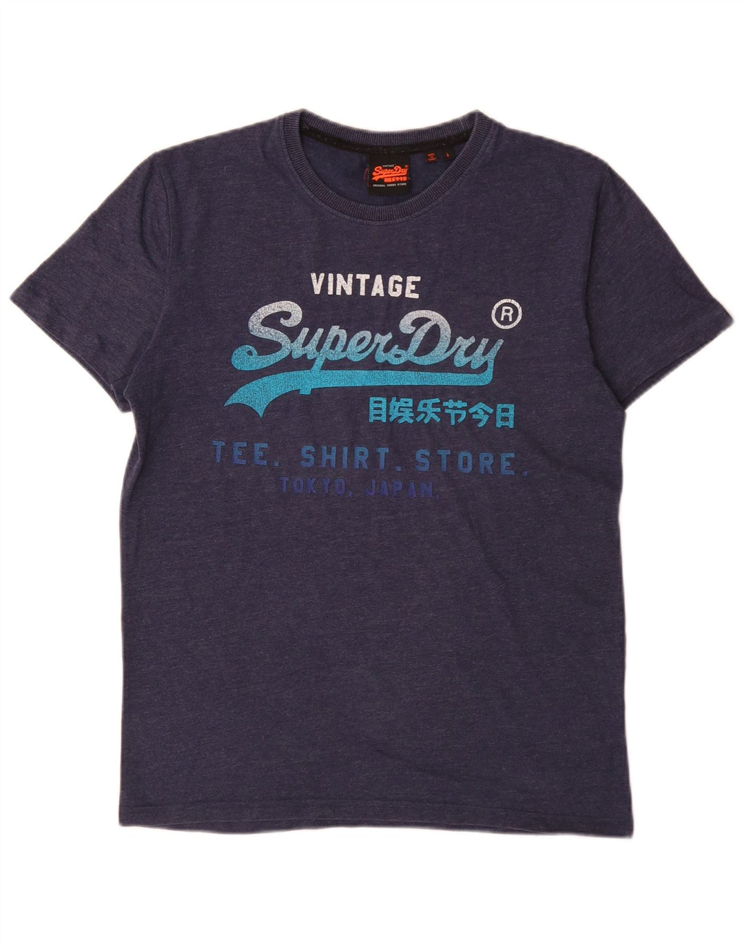 Camiseta gráfica masculina Superdry Top grande azul marinho