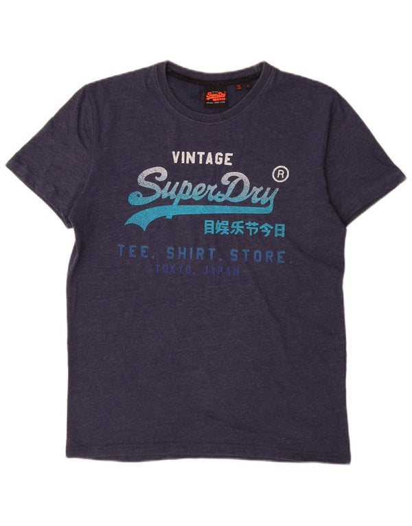 Camiseta gráfica masculina Superdry Top grande azul marinho