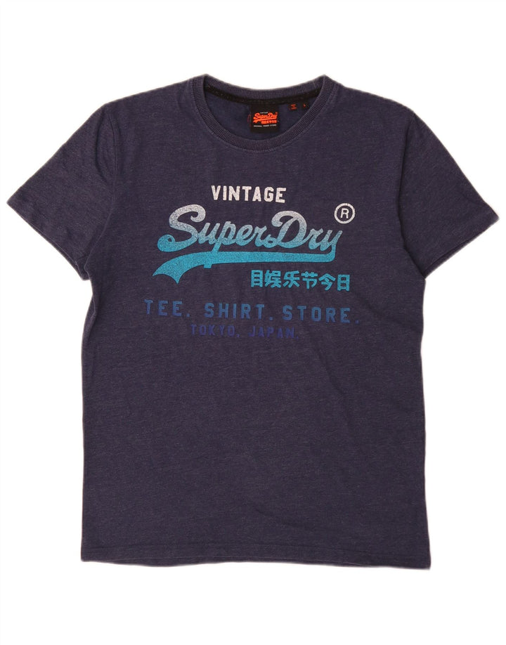 Camiseta gráfica masculina Superdry Top grande azul marinho