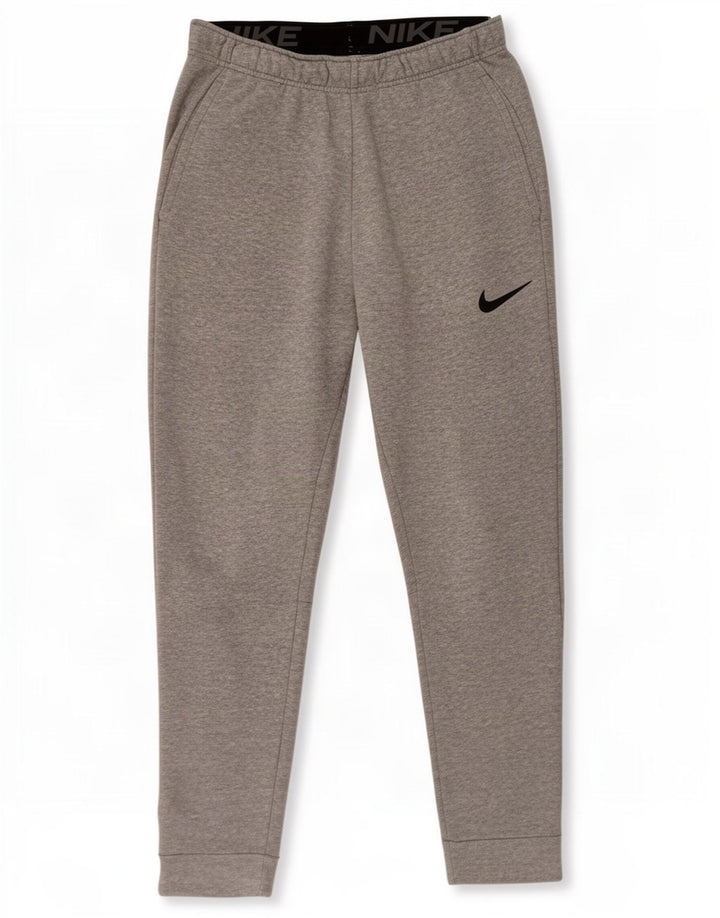 Calça de treino masculina Nike Dri Fit joggers cinza médio algodão manchado