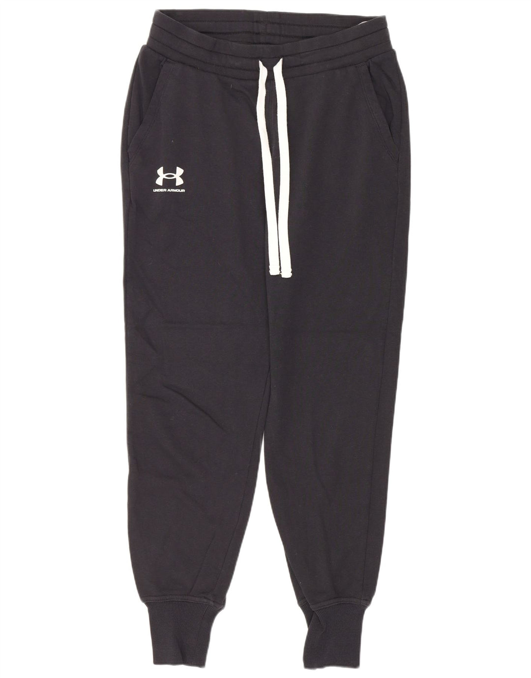 Calça de treino masculina Under Armour joggers pequeno algodão azul marinho