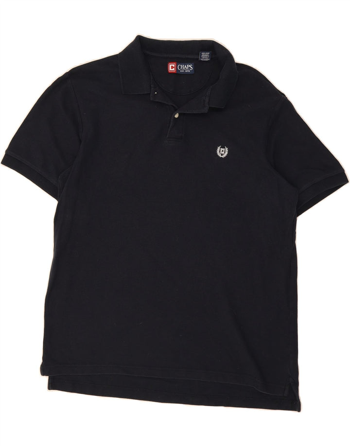 CHAPS Mens Polo Shirt Large Navy Blue Cotton Vintage Chaps and Second-Hand Chaps from Messina Hembry 