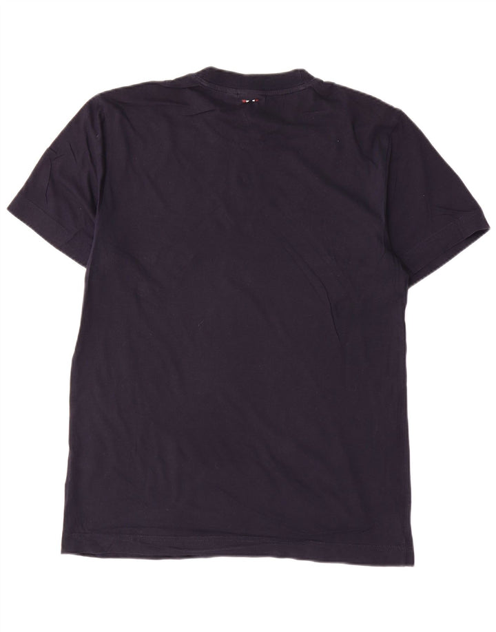 Camiseta gráfica masculina Napapijri Top médio azul marinho