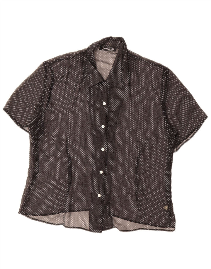 Blusa feminina Cacharel transparente IT 44 médio preto manchado