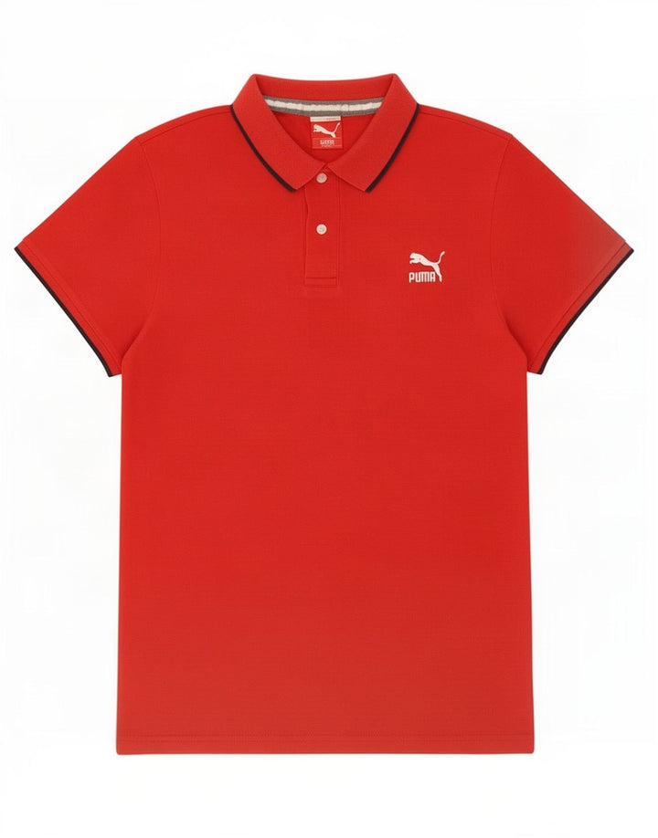 Camisa polo masculina Puma grande algodão vermelho