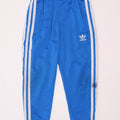 Adidas meninos calças de treino joggers 5-6 anos azul poliéster