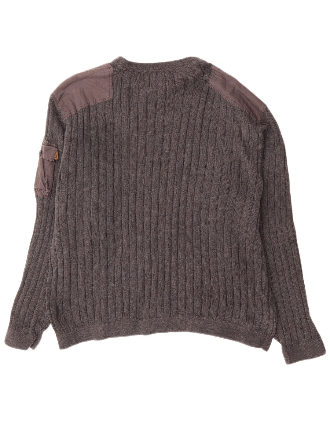 Suéter masculino Eddie Bauer com gola redonda, grande algodão colorido cinza