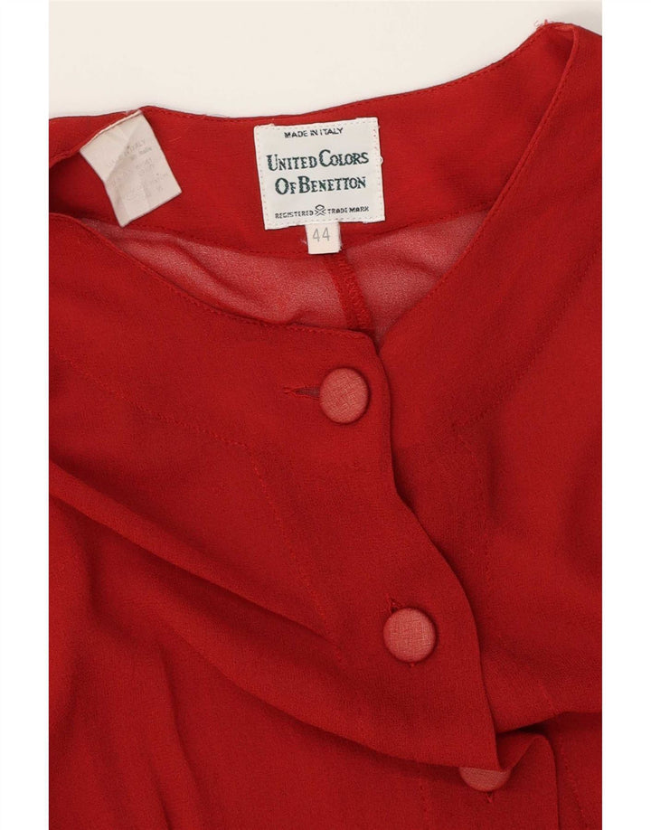 Blusa feminina Benetton IT 44 Viscose Borgonha Média