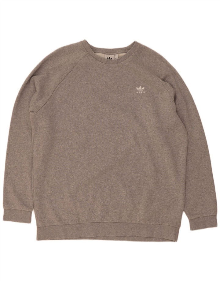 Adidas Mens Moletom Jumper XL Cinza Algodão