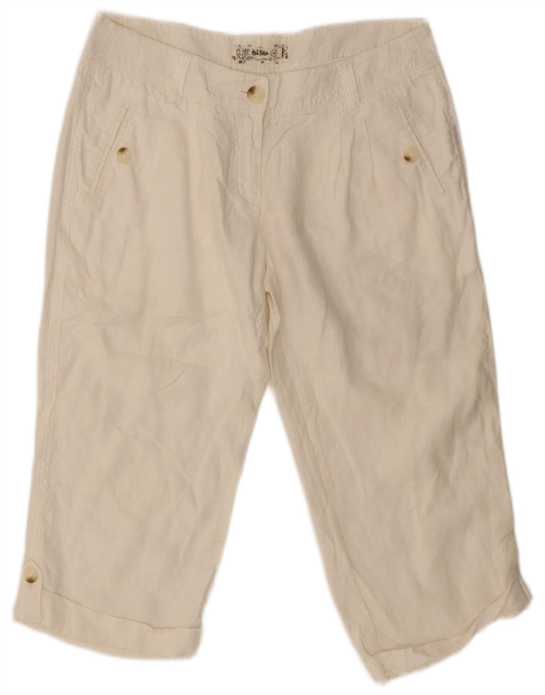 Calça Capri Masculina Fat Face UK 10 Pequena W32 L23 Branca