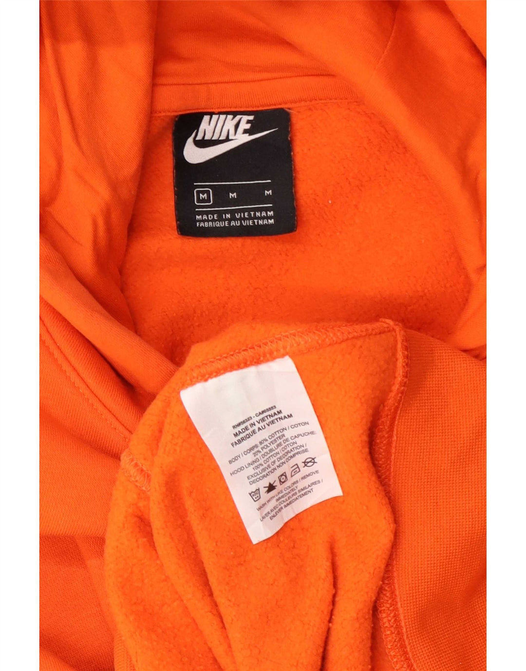 Nike Mens Hoodie Jumper Médio Algodão Laranja