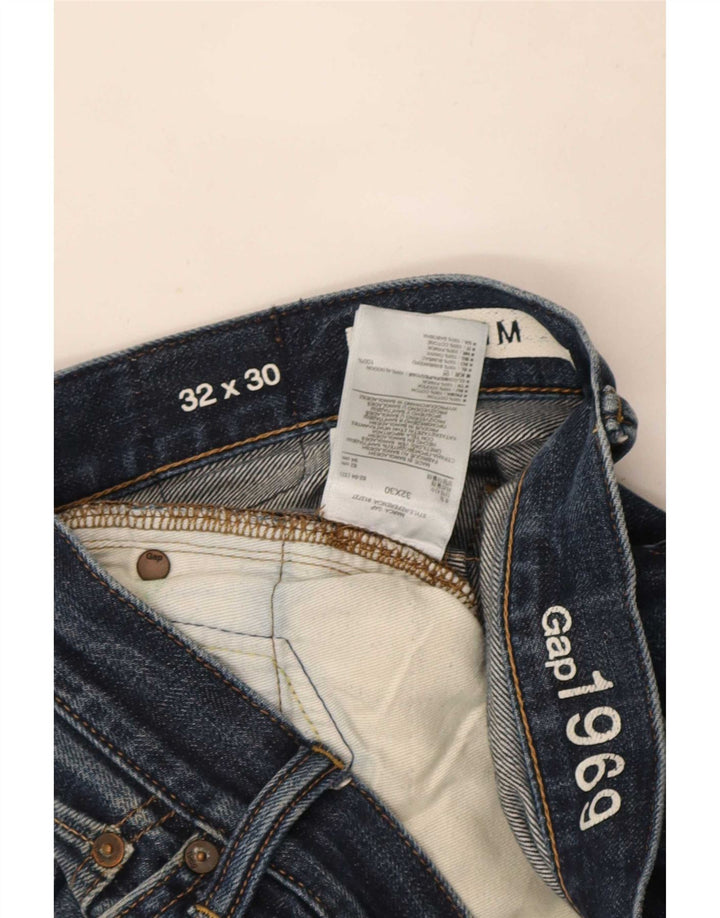 Gap Mens Slim Jeans W32 L30 Azul Algodão